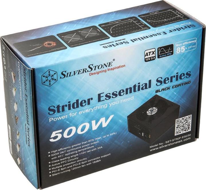 Produktbild Silverstone SST-ST50F-ES230 v2.0 Strider Essential Series - 500 Watt (500 W)