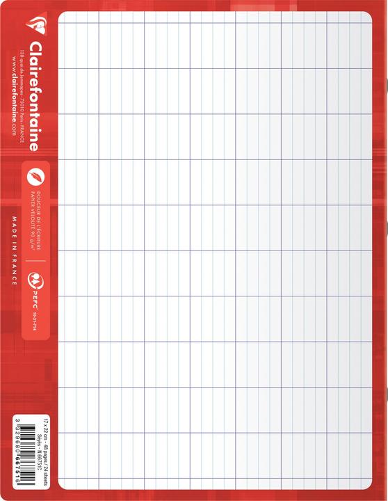 Actual product image Clairefontaine Cahier Magique (17 x 22 cm, Checked, Hardcover)