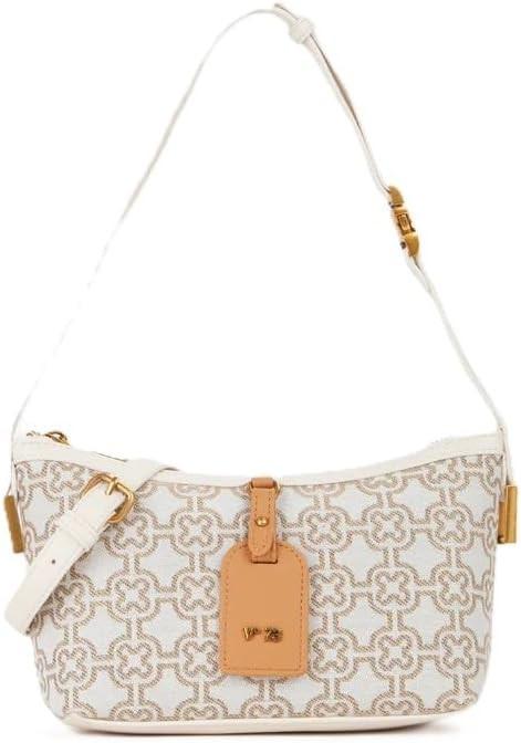 Actual product image V73 White Jacquard Shoulder Bag