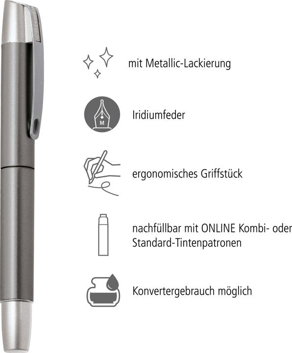 Produktbild Online CAMPUS II M - Füllhalter (Gun, 1x)