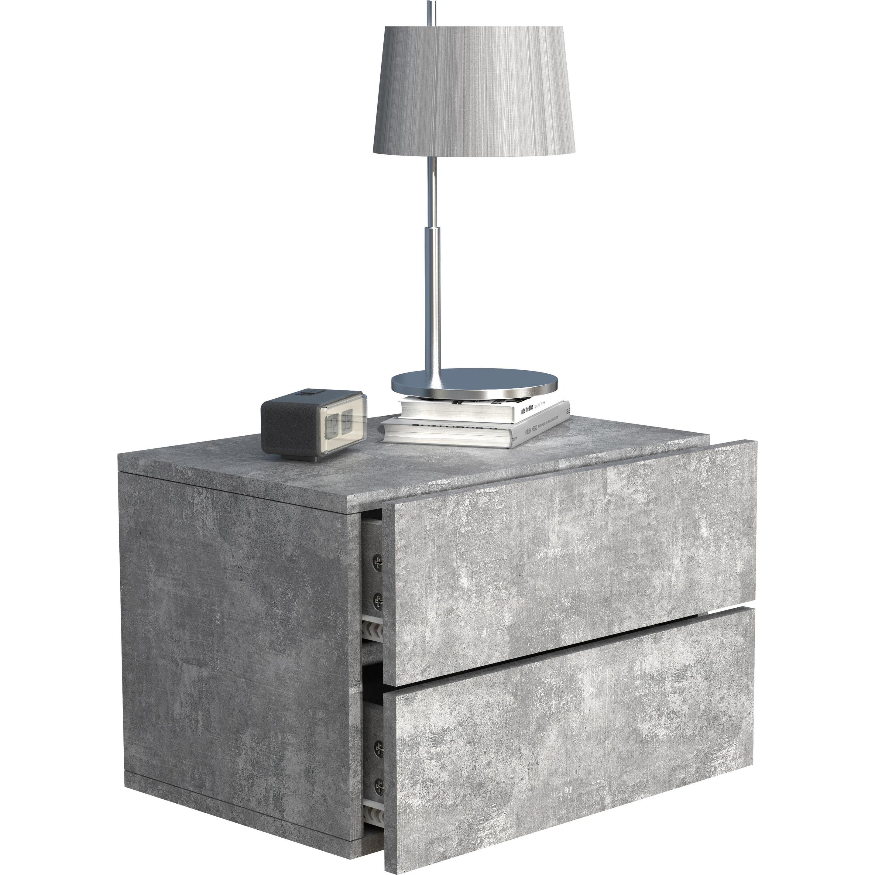 VCM, Nachttisch, Holz Wandschublade Nachtschrank Wandboard Schublade Konsole Nachttisch Usal L 45 cm (45 x 32 x 30 cm)