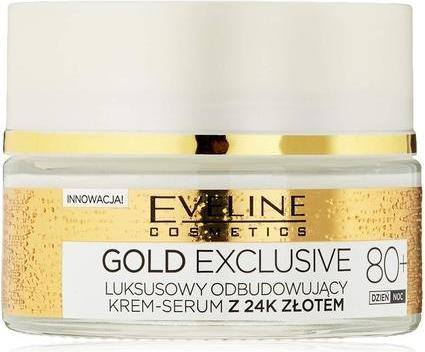 Actual product image Eveline Gold Exclusive 80+ luxurious restorative cream-serum with 24k gold for very mature skin (50 ml)