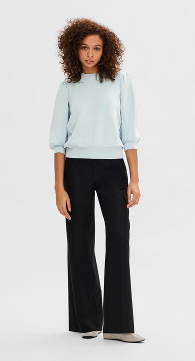 Actual product image Selected Femme Puff shoulder sweatshirt (XL)