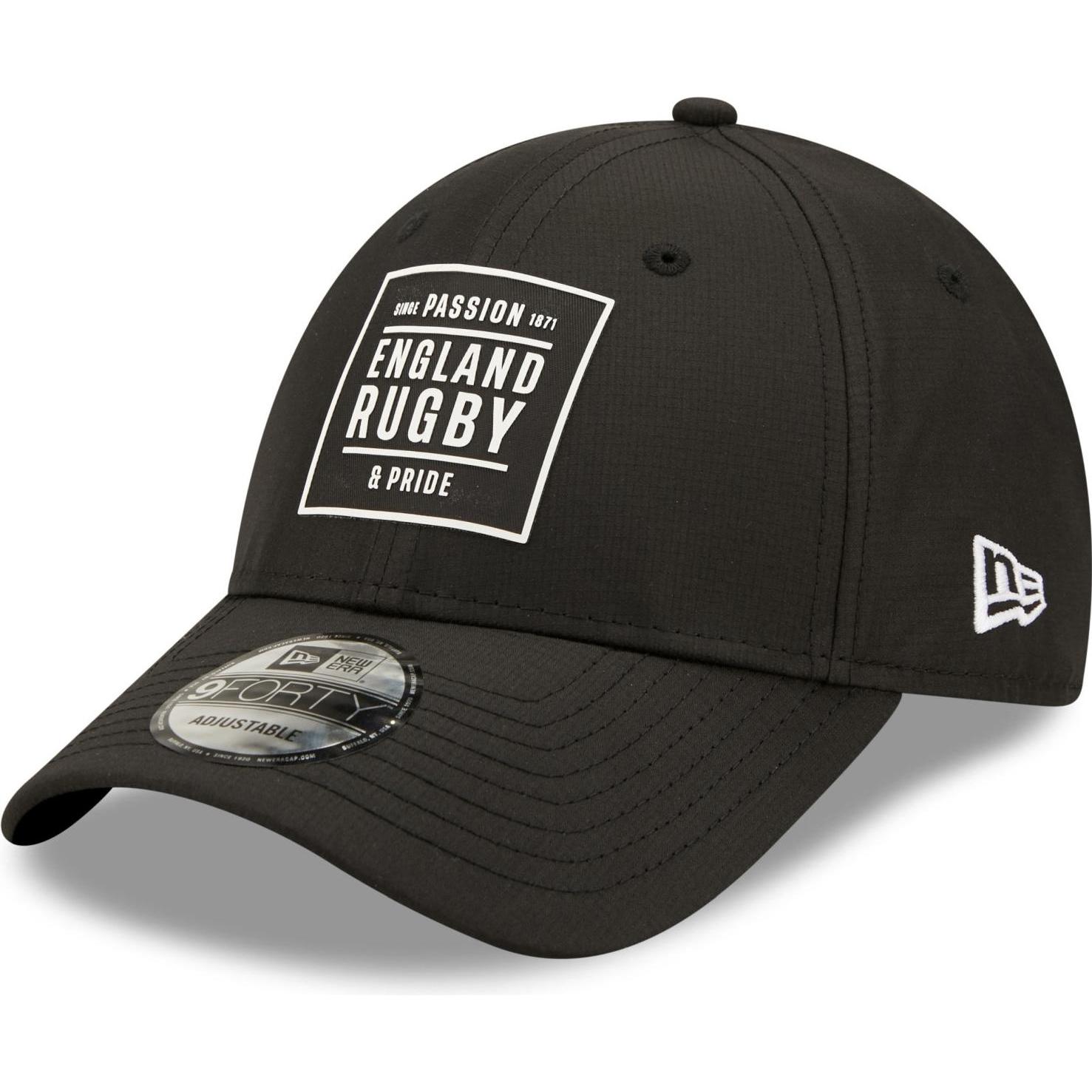 New Era, Herren, Cap, 9Forty Strapback Ripstop England Rugby, Schwarz, (One Size)