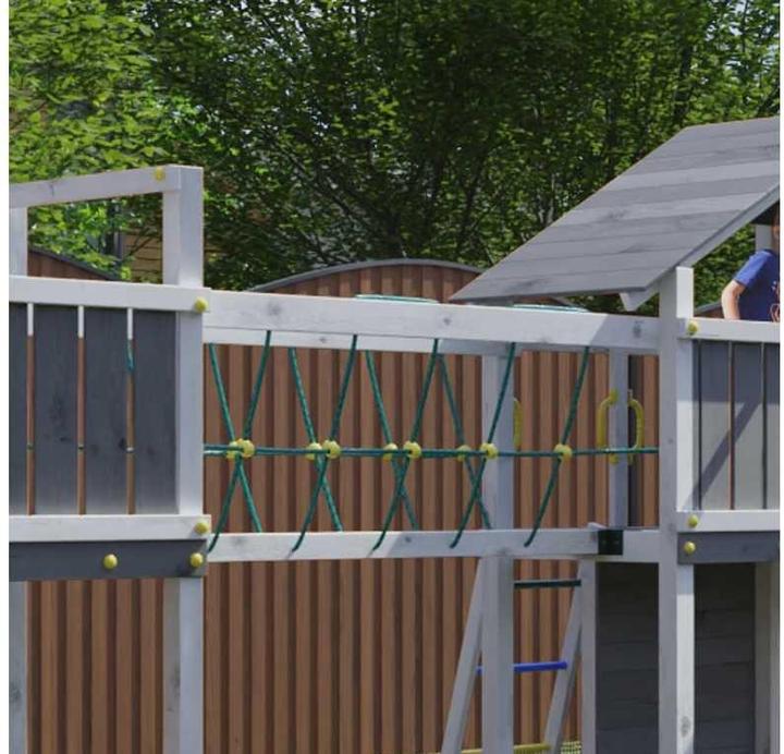 Immagine prodotto Akubi Spielturm 'BRIDGE' Grau/Weiss