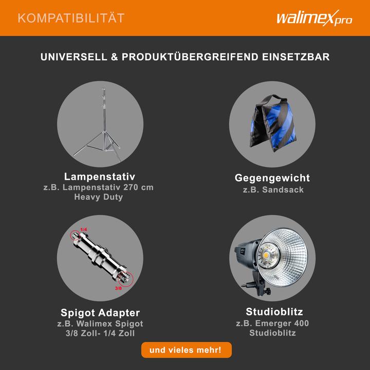 Produktbild Walimex pro pro Galgen mit 2 Schraubklemmen, 100cm (100 cm, 10 kg)