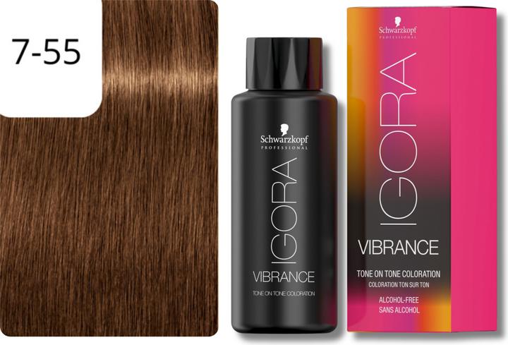 Image du produit Schwarzkopf Professional Teinture pour cheveux Vibrance IGORA NOUVEAU (7-55 blonde moyen blonde Extra Or Extra)