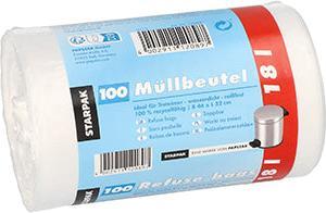 Immagine prodotto Papstar Sacco a secchiello HDPE, 18 litri, bianco (100 x, 18 l)