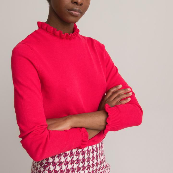 Immagine prodotto La Redoute Collections Maglia con colletto a balze e maniche lunghe (M)
