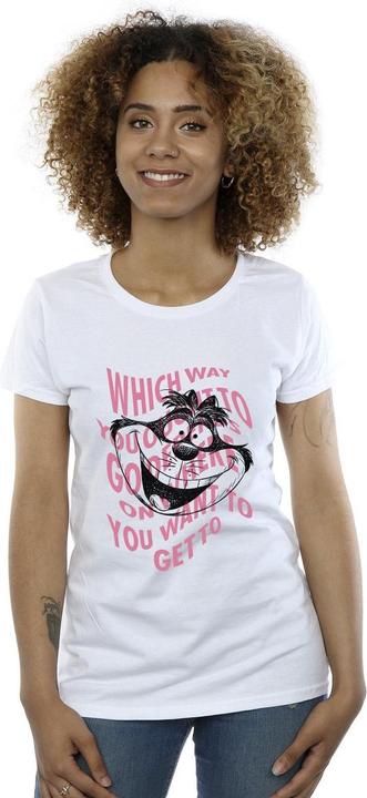 Actual product image Disney Womens/Ladies Alice In Wonderland Chesire Cat Cotton T-Shirt (M)