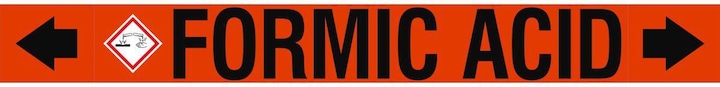 Actual product image Brady ASME - Pipe markers - Formic Acid