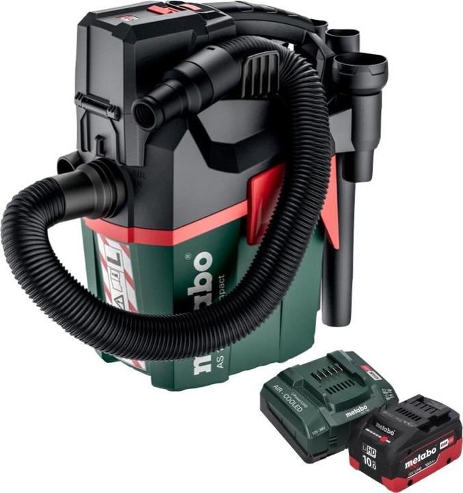 Produktbild Metabo AS 18 L PC Compact Akku Sauger 18 V 6 l IPX4 Staubklasse L Nass und Trocken + 1x Akku 10,0 (Nass-Trockensauger)
