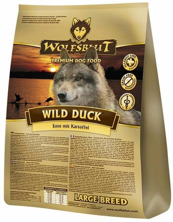 Actual product image Wolfsblut Dry Dog Food Wild Duck Large Breed, 12.5 kg (Adult, 1 pcs., 12500 g)