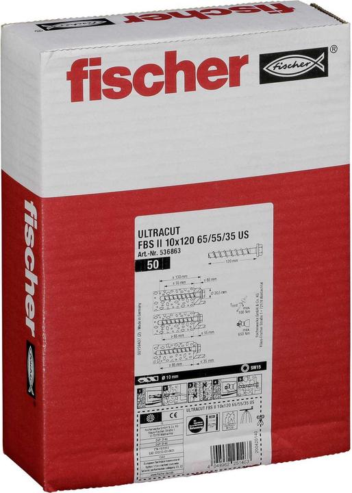 Image du produit Fischer ULTRACUT FBS II 10x120 65/55/35 US (50 pcs)