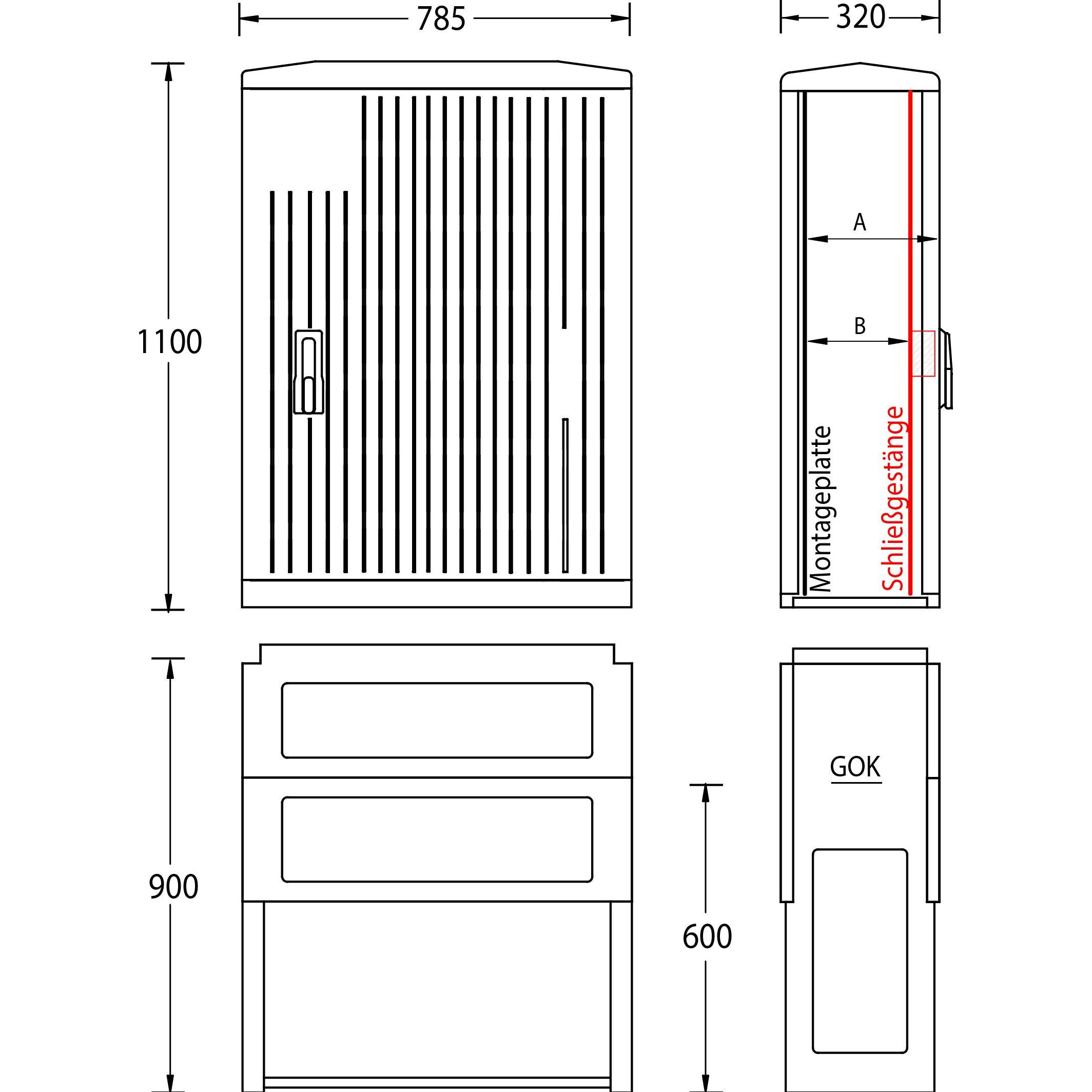 UESA, Werkstattschrank, Normschrank (110 cm, 110 cm)