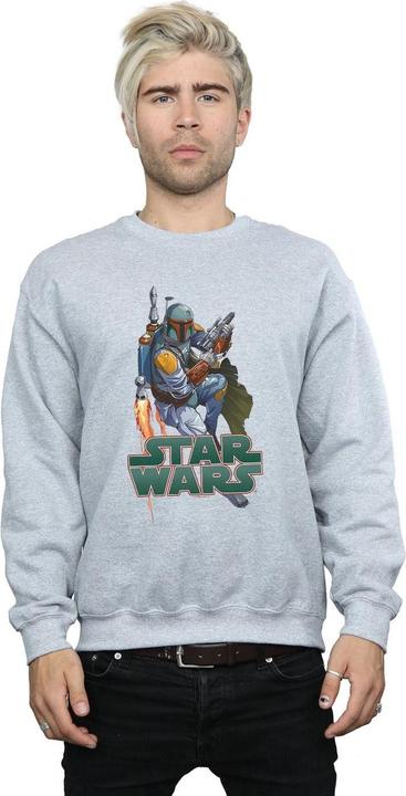Actual product image Star Wars Mens Boba Fett Fired Up Sweatshirt (XL)