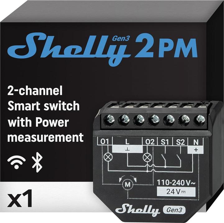 Produktbild Shelly 2PM Gen3 (Schaltaktor)