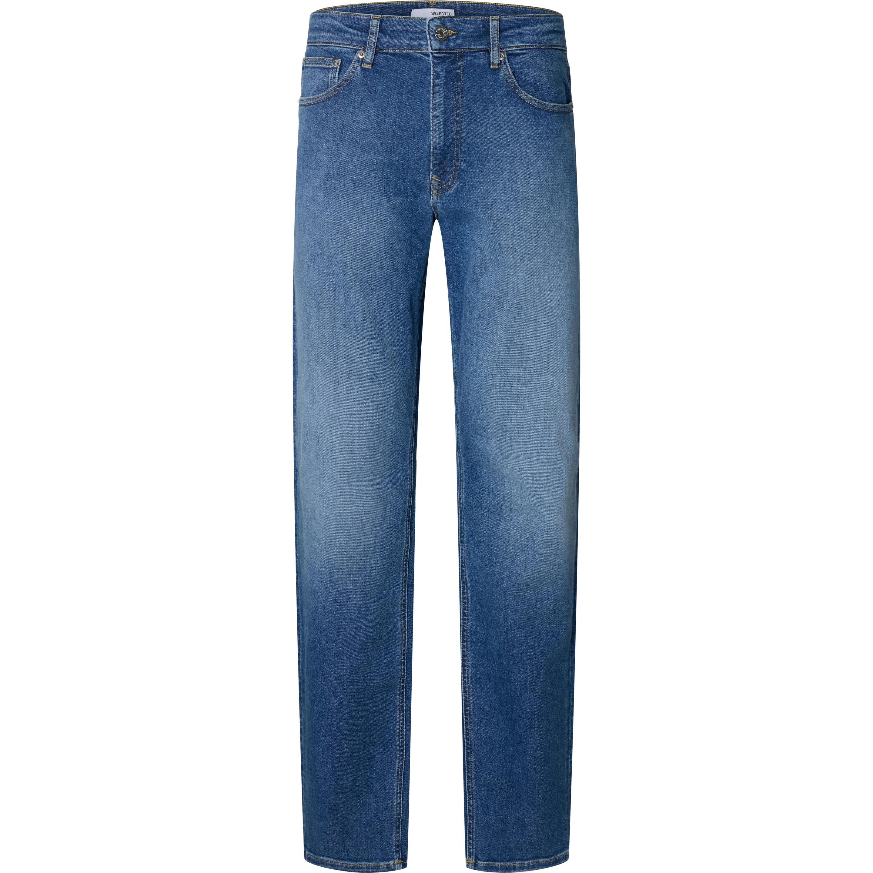 Selected Miesten Farkut, 196-Straight Ben Stay Black 600 Jeans Black D