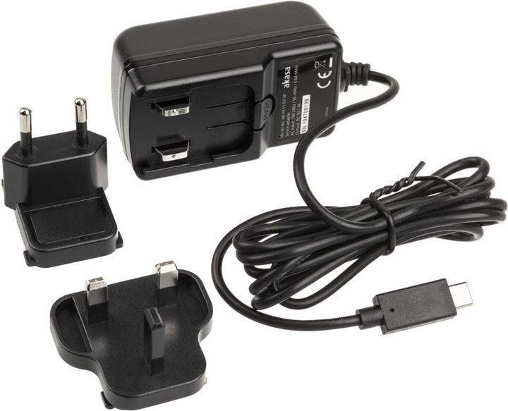 Actual product image Akasa 15 Watt USB Type C Power Supply Compatible with Raspberry Pi 4