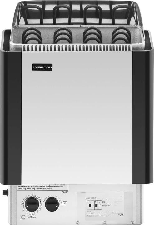 Actual product image Uniprodo Saunaofen Elektro Sauna Ofen Saunaheizung Saunaheizgerät 6 kW 400 V 3 N