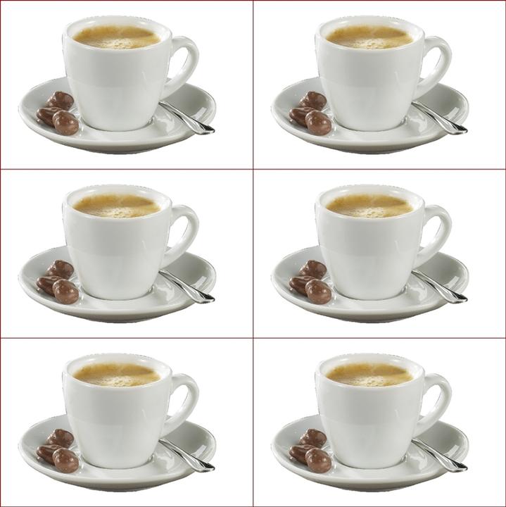 Productafbeelding Esmeyer Espressotasse Bistro 433-214 Untertasse ws 6 St./Pack. (100 ml, 6x)