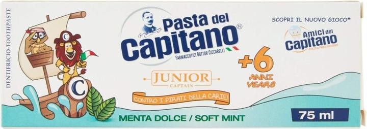 Immagine prodotto Capitano Dentifricio Del - Dentifricio Junior (gusto menta) - Dentifricio per bambini dai 6 anni in (75 ml)