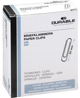 Produktbild Durable Büroklammer runde Form 50mm Metall zink 100 St./Pack. (1 x)