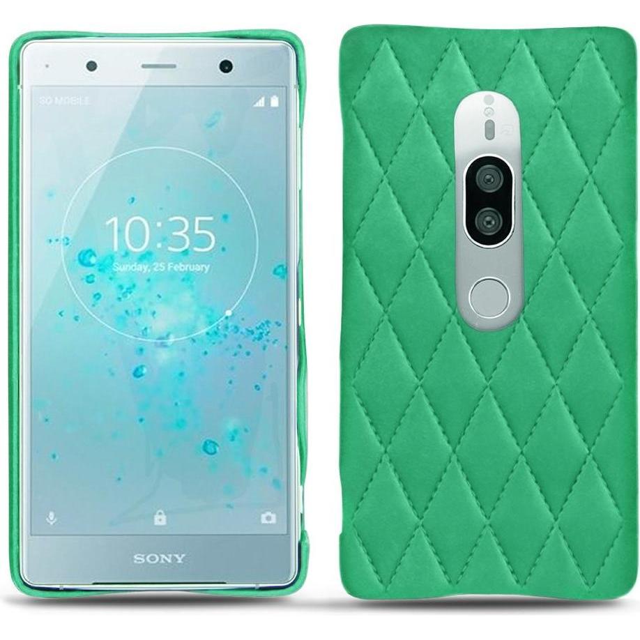 Noreve Lederschutzhülle (Sony Xperia XZ2 Premium), Smartphone Hülle, Grün