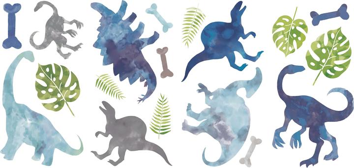 Roommates RM - Dinos aquarelle