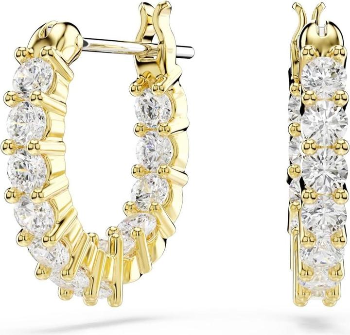 Swarovski Matrix Vittore Kreolen Rundschliff Weiss Goldlegierungsschicht (Swarovski Metal)