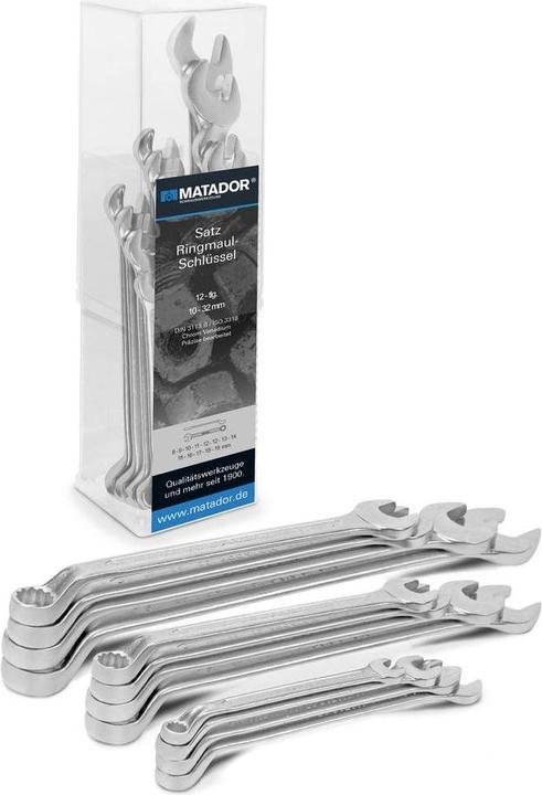 Immagine prodotto Matador Set di chiavi combinate 12 pezzi a gomito 8 - 19 mm (19 mm, 12 mm, 14 mm, 16 mm, 10 mm, 18 mm, 17 mm, 11 mm, 15 mm, 8 mm, 9 mm, 13 mm)