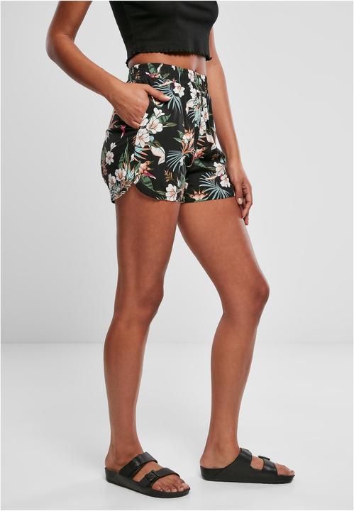 Actual product image Urban Classics Ladies AOP Viscose Resort Shorts (XS)