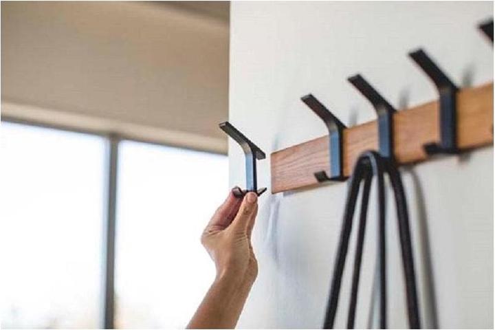 Actual product image Yamazaki RIN wall coat rack