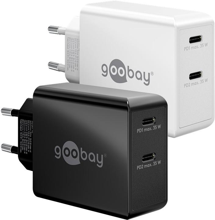 Produktbild Goobay Dual USB-C Schnellladegerät (36 W)