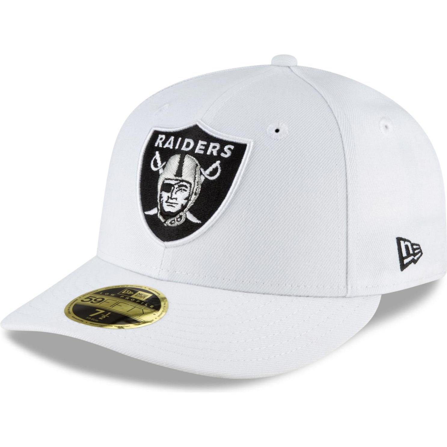 New Era, Herren, Cap, 59Fifty Low Profile Las Vegas Raiders, Weiss, (7 5/8)