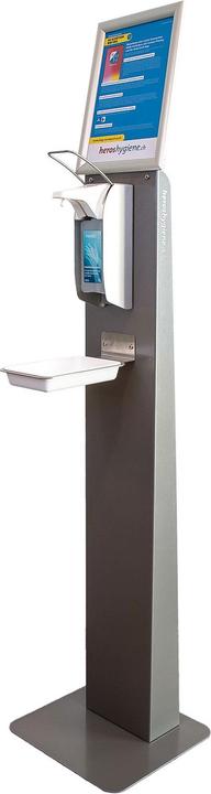 Heroshygiene Desinfektionssäule mit manuellem Desinfektionsmittelspender
