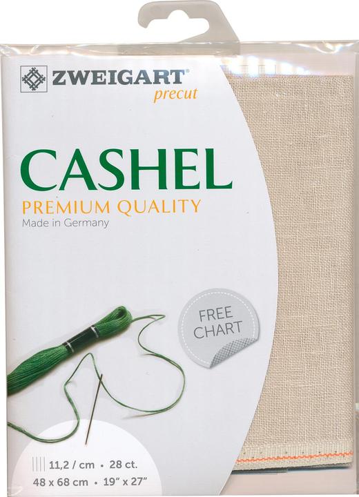 Actual product image Zweigart Linen counting fabric "Cashel", Precut 48 x 68 cm