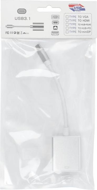 Immagine prodotto Partner Telecom Adattatore USB USB-C - HDMI Biały (5903396020278) (USB-C, 10 cm)