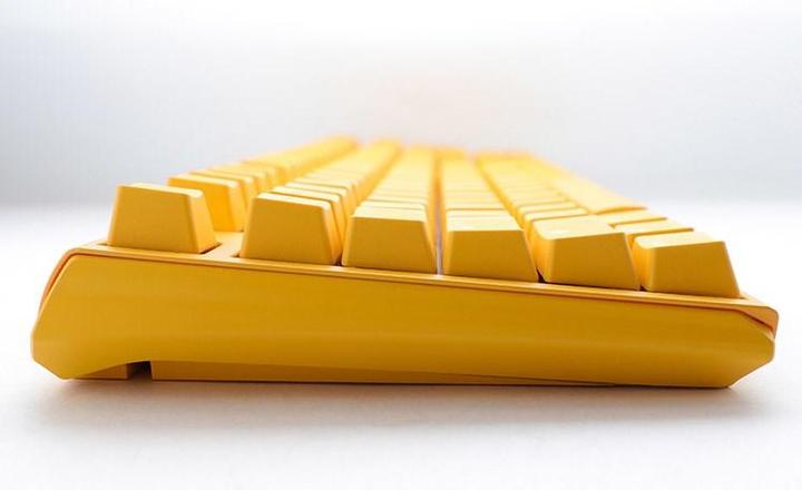Actual product image Ducky One 3 Yellow Gaming Keyboard, RGB LED - MX-Speed-Silver (US) (US, Cable)