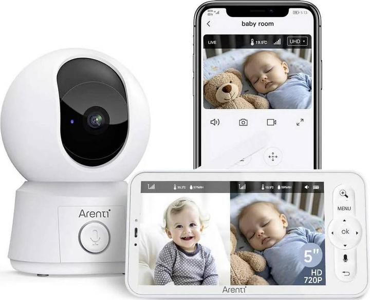 Actual product image Arenti 2MP/1080P Wi-Fi Video Baby Monitor Kit with LCD (Video & Audio)