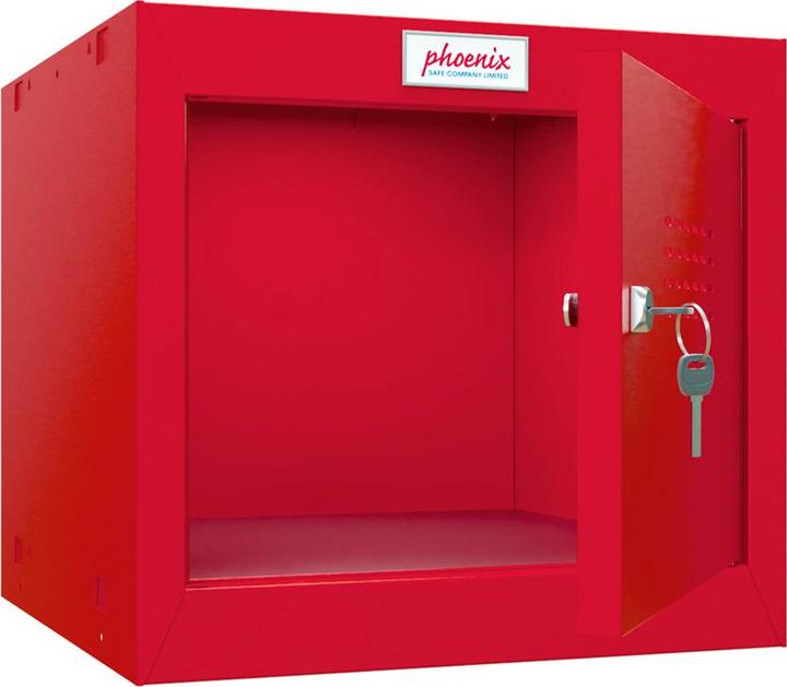 Productafbeelding Phoenix Safe Würfelspind 44l klein Türschloss rot (44 l)