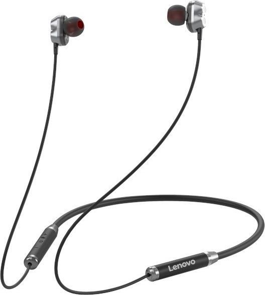 Lenovo HE08 Écouteurs à bobines mobiles sans fil Bluetooth In-Ear noir (12 h, Sans fil)