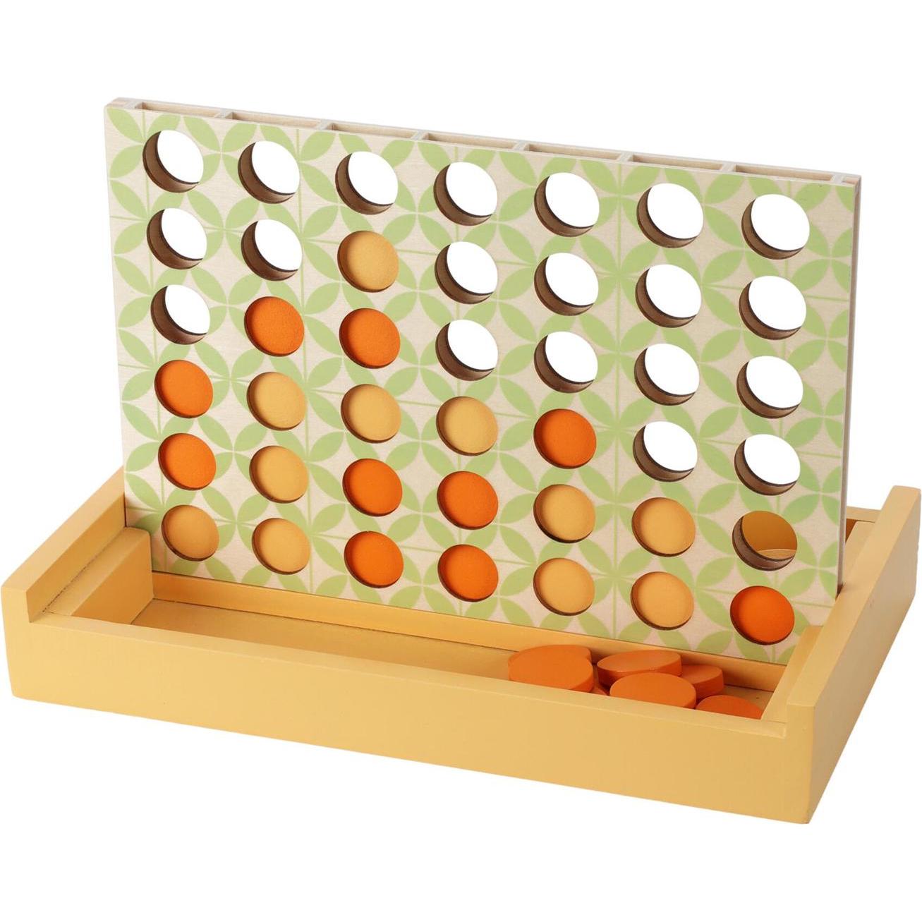 Holzbrettspiel „Vier in einer Reihe“.