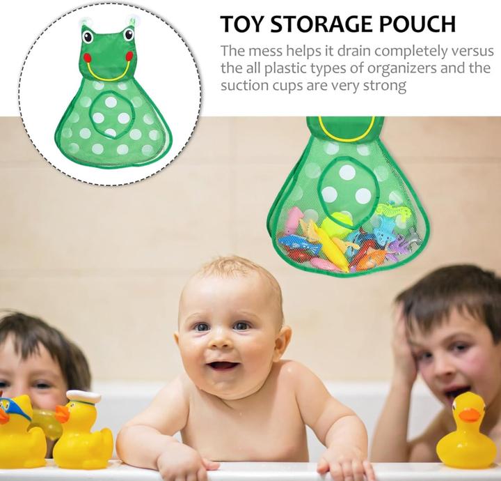 Actual product image ASMI Hanging mesh storage bag with suction cup for bathrooms