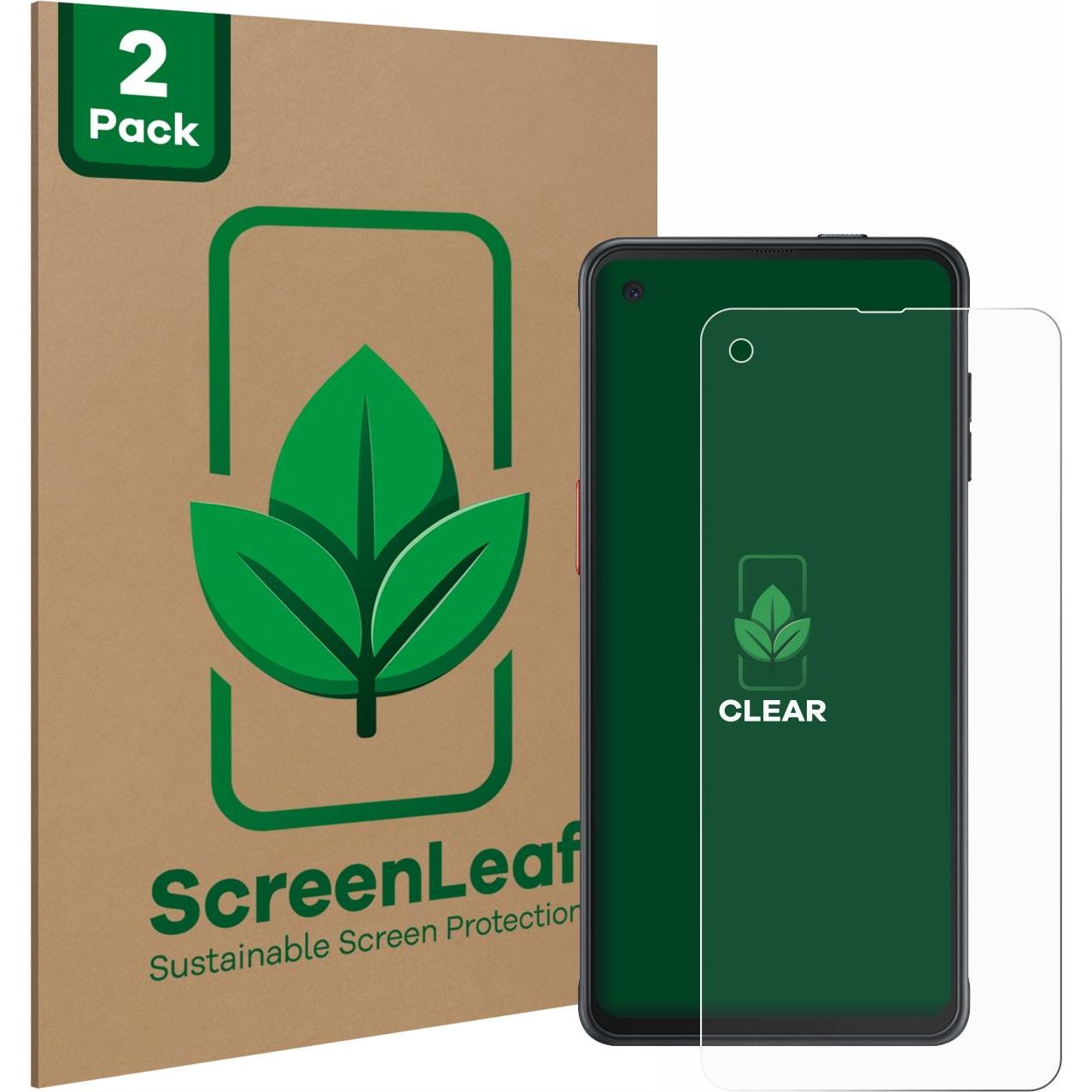 Thumbnail - ScreenLeaf Schutzfolie nachhaltiger Displayschutz Displayschutzfolie Folie Klar Transparent (2 Stück, Samsung Galaxy Xco...