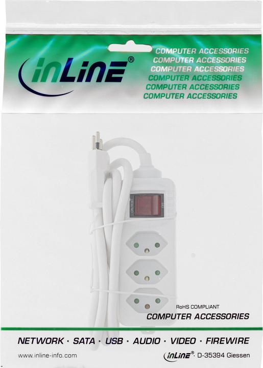 Productafbeelding InLine Stopcontactstrip ZWITSERLAND (3 x, Type 13, 1.50 m)