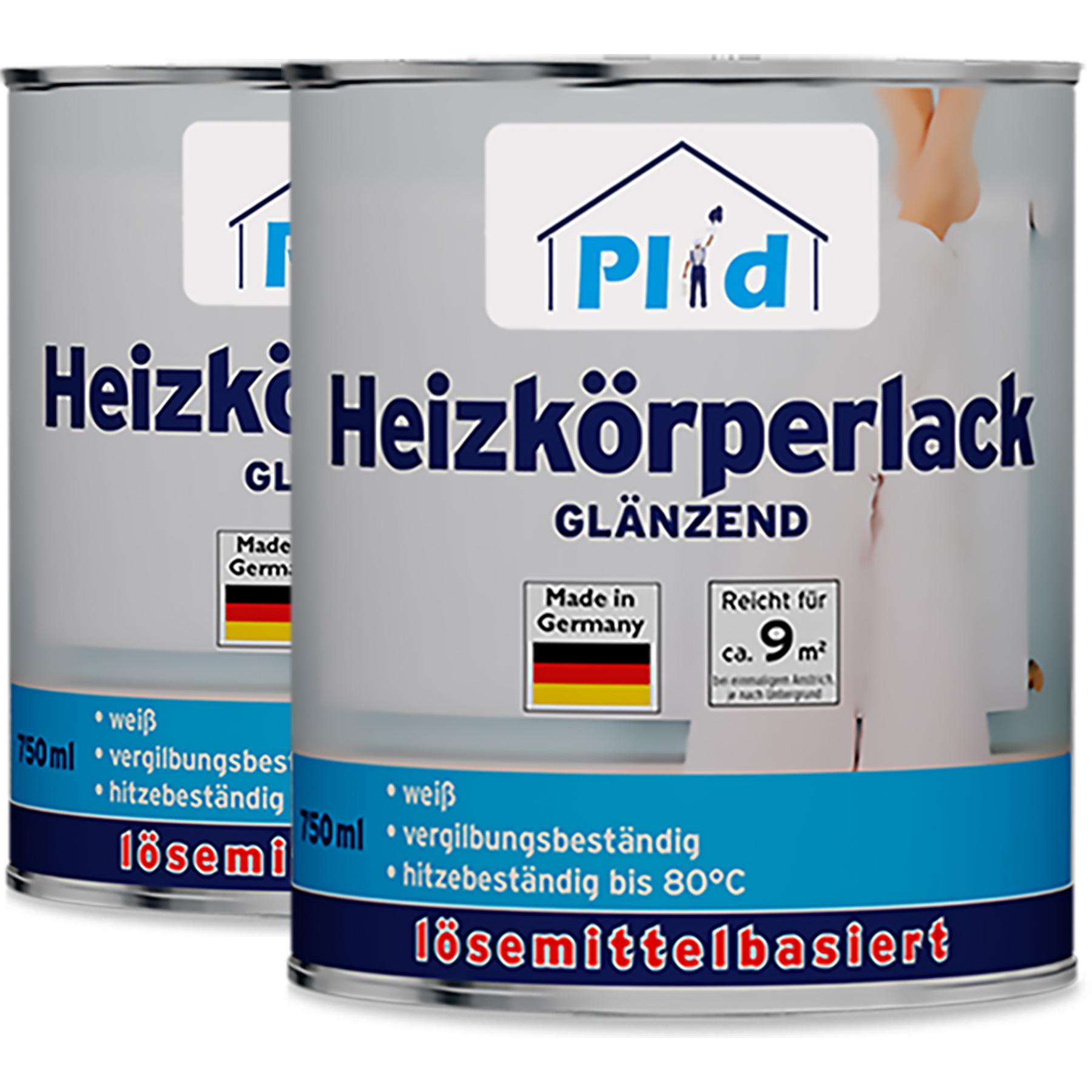 Plid, Lack, Heizkörperlack 1,5L für ca. 18m², Weiss Glänzend / hitzebeständiger Lack bis 80° (Weiss, 1.50 l)