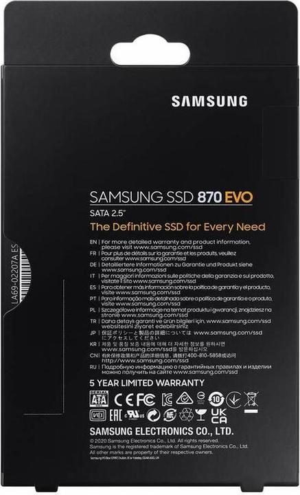 Actual product image Samsung 870 EVO (500 GB, 2.5")