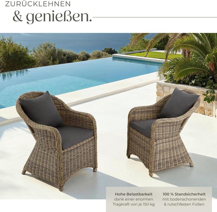 Image du produit tectake Chaise Fauteuil de jardin