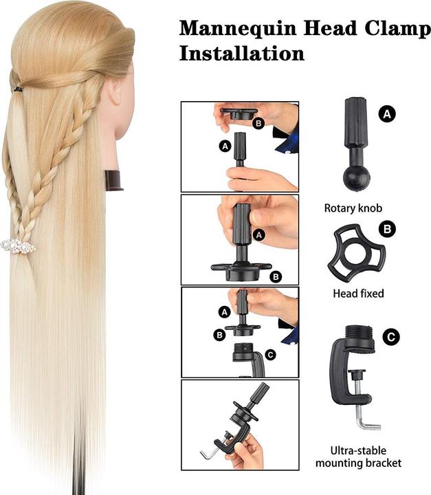 Actual product image DanseeMeibr Plus Frisierkopf mit Hochtemperaturfaser Haar